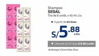Makro Shampoo sedal tira de 6un x 45ml oferta