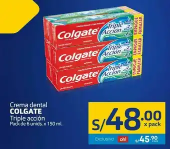 Makro Crema dental colgate tripla acción pack de 6un 150ml oferta