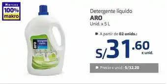 Makro Detergente líquido aro 5l oferta