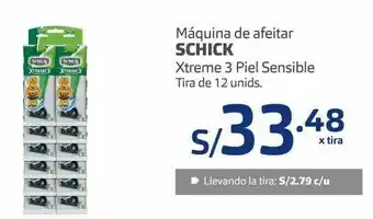 Makro Máquina de afeitar schick xtreme3 piel sensible tira de 12 unids oferta