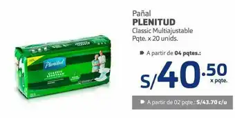 Makro Pañal plenitud classic multiajustable 20un oferta