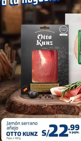 Makro Jamón serrano otto kunz pqte x 100g oferta