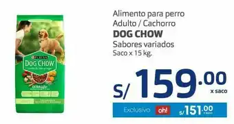 Makro Alimento para perro adulto / cachorro dog chow 15kg oferta