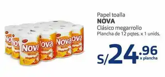 Makro Papel toalla nova clásico megarrollo plancha de 12 paquetes x 1un oferta