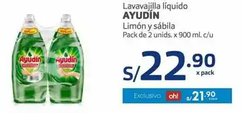 Makro Lavavajilla líquido ayudín pack de 2 un 900ml oferta