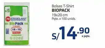 Makro Bolsas t-shirt biopack 100un oferta