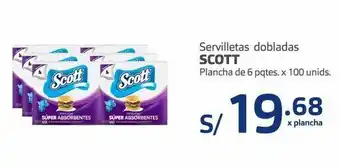 Makro Servilletas scott 6 ptes 100un oferta