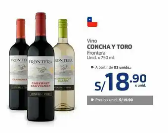 Makro Vino concha y toro frontera 750ml oferta