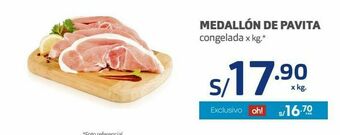 Makro Medallón de pavita congelada x kg oferta