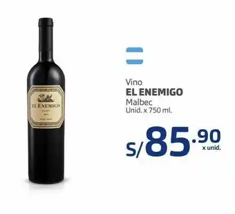 Makro Vino el enemigo malbec 750ml oferta