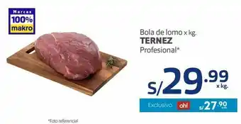 Makro Bola de lomo x kg. ternez profesional oferta