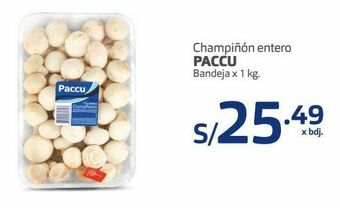 Makro Champiñón entero paccu bandeja x 1 kg oferta