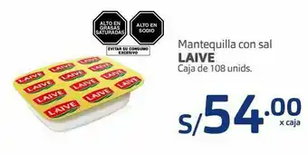 Makro Mantequilla con sal laive caja de 108 unids. oferta