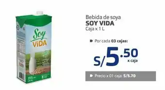 Makro Bebida de soya soy vida caja x 1 l oferta