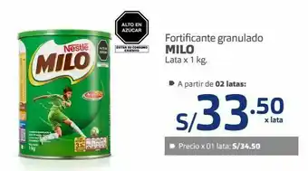 Makro Fortificante granulado milo lata x 1 kg. oferta