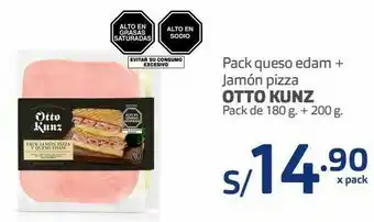 Makro Pack queso edam + jamón pizza otto kunz pack de 180 g. + 200 g. oferta