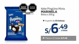 Makro Keke pingüino minix marinela bolsa x 200 g. oferta