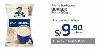 Makro Avena tradicional quaker bolsa x 900 g. oferta