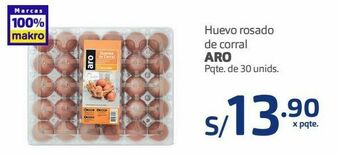 Makro Huevo rosado de corral aro pqte. de 30 unids. oferta