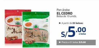 Makro Pan árabe el cedro bolsa de 10 unids. oferta