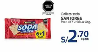 Makro Galleta soda san jorge pack de 7 unids. x 40 g oferta