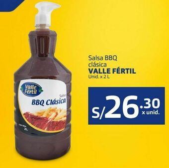 Makro Salsa bbq clásica valle fértil unid. x 2 l oferta