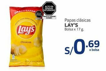 Makro Papas clásicas lay’s bolsa x 17 g. oferta