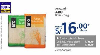 Makro Arroz nir aro bolsa x 5 kg. oferta
