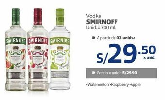 Makro Vodka smirnoff unid. x 700 ml. oferta