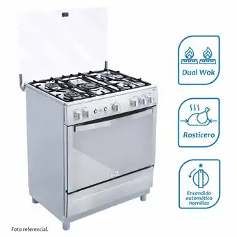 Tottus Cocina 30", con hierro fundido, churrasquera, triple llama y grill - cx751inox oferta