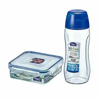 Tottus Botella deportiva bisfree 500 ml + tapper hermético cuadrado 430 ml oferta