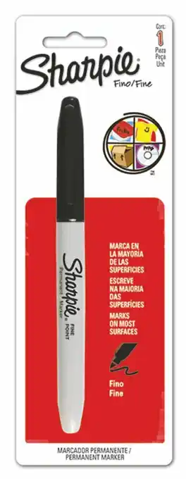 Tottus Marcador perm sharpie fine negro oferta