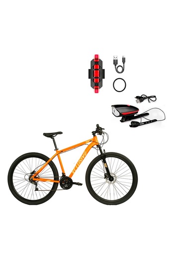 Tiendas EFE Bicicleta aluminio xclusive aro 29" nn f. disco hidráulico + kit de luces delanteras rojo y traseras rojo oferta