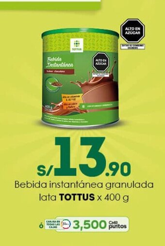 Tottus Bebida instantanea granulada lata TOTTUS x 400g oferta