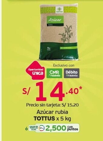 Tottus Azucar rubia TOTTUS x 5kg oferta