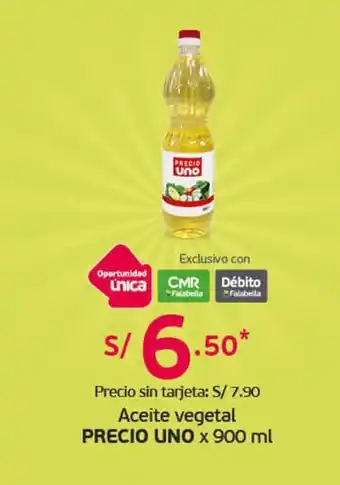 Tottus Aceite Vegetal PRECIO UNO x 900ml oferta