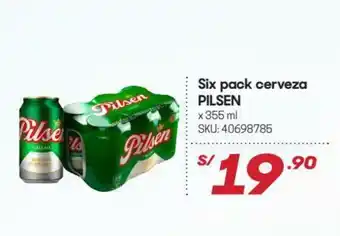 Hiperbodega Precio Uno Six Pack cerveza PILSEN x 355 ml oferta