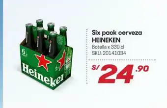Hiperbodega Precio Uno Six Pack cerveza HEINEKEN oferta
