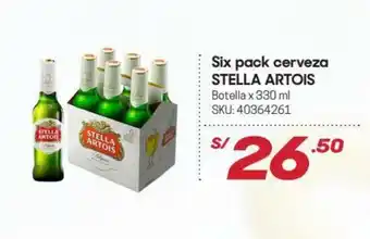 Hiperbodega Precio Uno Six pack cerveza STELLA ARTOIS oferta
