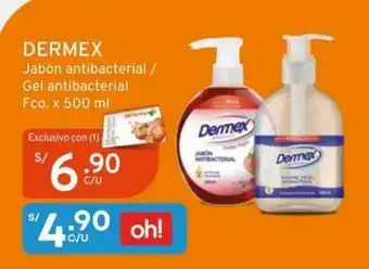 Mifarma DERMEX Jabon antibacterial / Gel antibacterial Fco x 500ml oferta
