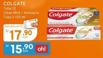 Mifarma Colgate Clean Mint/ Antisarro Tubo 2 x 150ml oferta