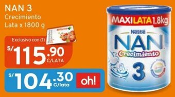 Mifarma Nan 3 Crecimiento Lata x 1800g oferta