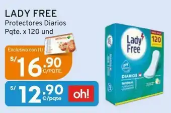 Mifarma Lady Free Protector Diarios Pqte. x 120 und oferta