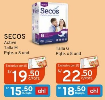 Mifarma Secos Active Talla M Pqte. x 8 und oferta