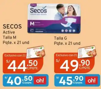 Mifarma Secos Active Talla M Pqte. x 21 und oferta