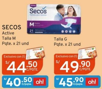 Mifarma Secos Active Talla G Pqte. x 21 und oferta