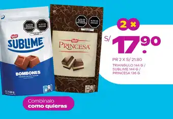 Tambo Triangulo/Sublime 144g/Princesa 136g x 2 oferta
