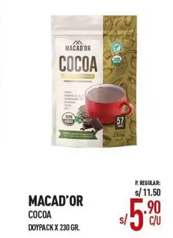 Vega Macad'Or Cocoa 230g oferta