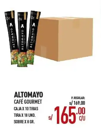 Altomayo Café Gourmet 10 Tiras x 18 unid x 8g