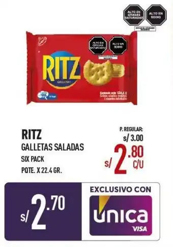 Vega Ritz Galletas Saladas 6 x 22.4g oferta